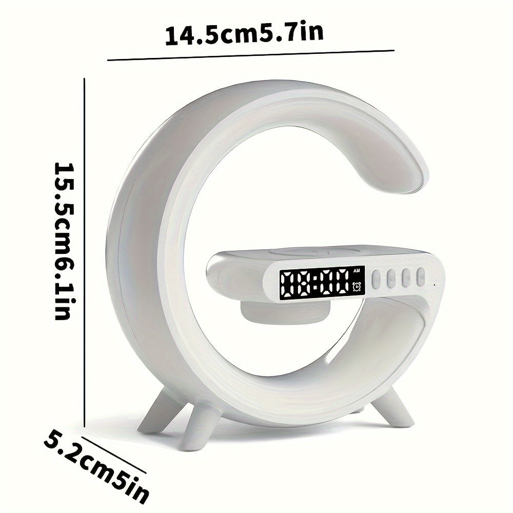 Wireless Wireless Speaker with Wireless Fast Charging, Rhythm RGB Light, Strip Smart Lamp, Sunrise Alarm Clock, Bedroom Wake-up Light, Dimmable Desk Lamp - Epic Store