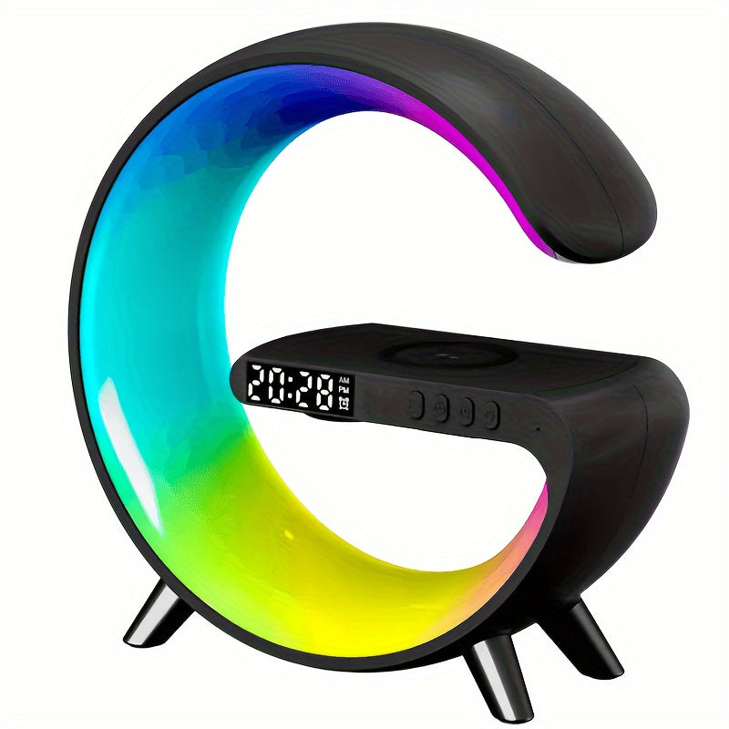 Wireless Wireless Speaker with Wireless Fast Charging, Rhythm RGB Light, Strip Smart Lamp, Sunrise Alarm Clock, Bedroom Wake-up Light, Dimmable Desk Lamp - Epic Store