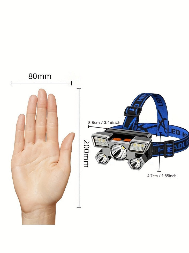 Powerful Rechargeable Headlamp With Super Bright Long-range Outdoor Head-mounted Miner's Lamp For Outdoor Special Forces Lighting And Outdoor Exploration Lighting - Epic Store