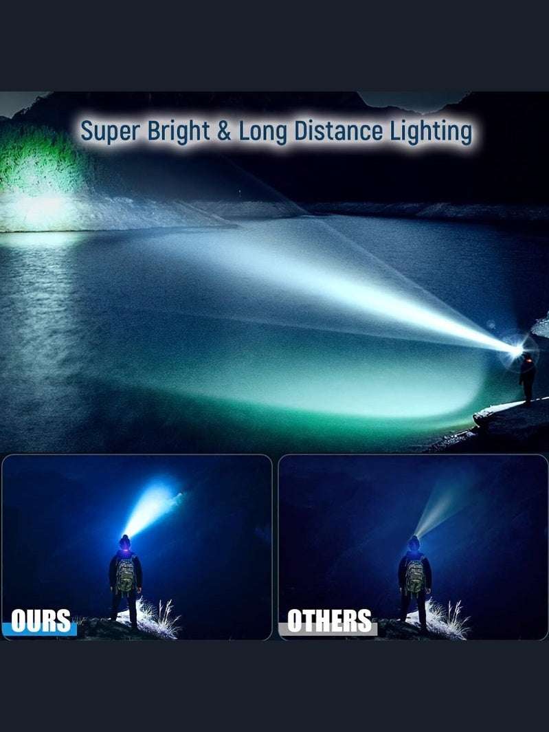Powerful Rechargeable Headlamp With Super Bright Long-range Outdoor Head-mounted Miner's Lamp For Outdoor Special Forces Lighting And Outdoor Exploration Lighting - Epic Store