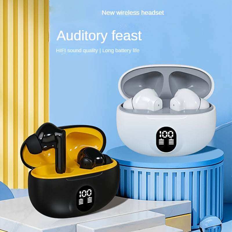 [2025 Explosion] TWS wireless in-ear headphones Ultra clear screen display High quality HiFi stereo sound Mini portable three colours available Light luxury trendy design Suitable for sports, commuting, gaming and music, the first choice of holiday gifts - Epic Store